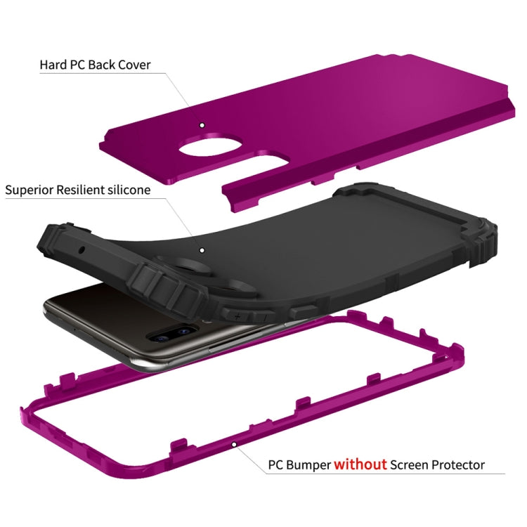 For Samsung Galaxy A20 / A30 / A50 3 in 1 Shockproof PC + Silicone Protective Case