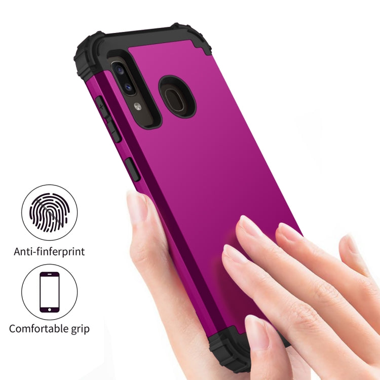 For Samsung Galaxy A20 / A30 / A50 3 in 1 Shockproof PC + Silicone Protective Case
