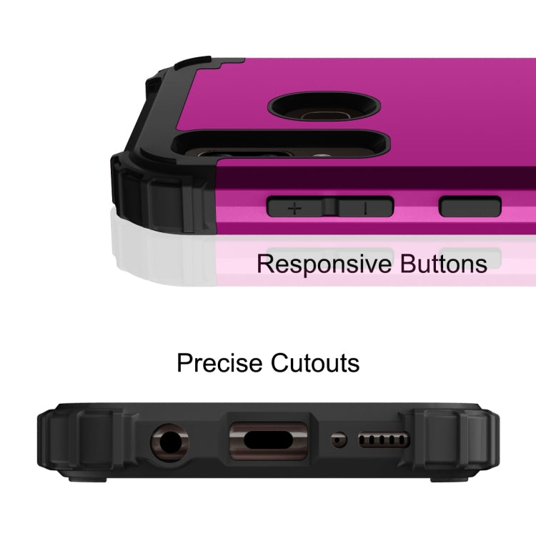For Samsung Galaxy A20 / A30 / A50 3 in 1 Shockproof PC + Silicone Protective Case
