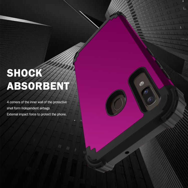 For Samsung Galaxy A20 / A30 / A50 3 in 1 Shockproof PC + Silicone Protective Case
