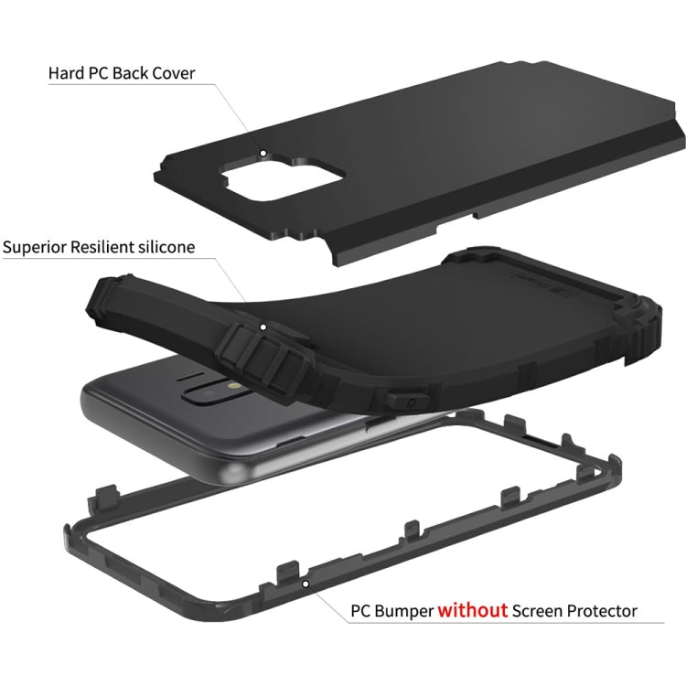 For Samsung Galaxy J2 Core 3 in 1 Shockproof PC + Silicone Protective Case