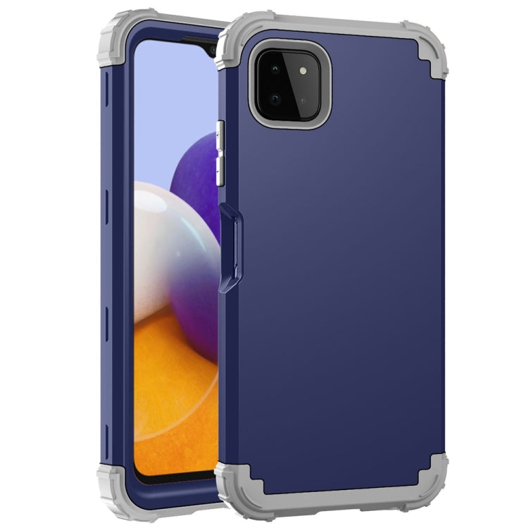 For Samsung Galaxy A22 5G 3 in 1 Shockproof PC + Silicone Protective Case