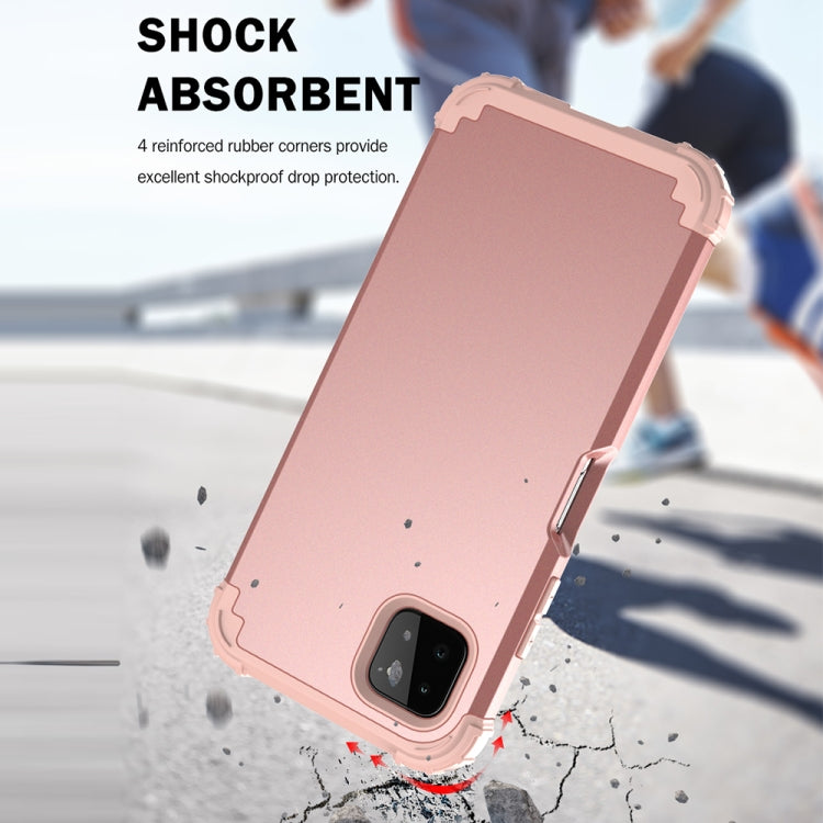 For Samsung Galaxy A22 5G 3 in 1 Shockproof PC + Silicone Protective Case