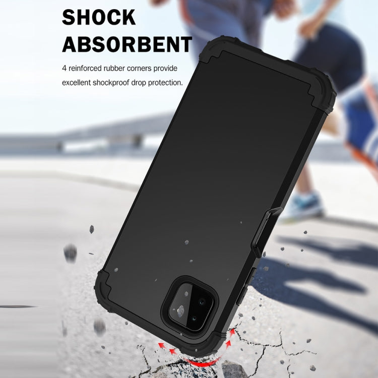 For Samsung Galaxy A22 5G 3 in 1 Shockproof PC + Silicone Protective Case