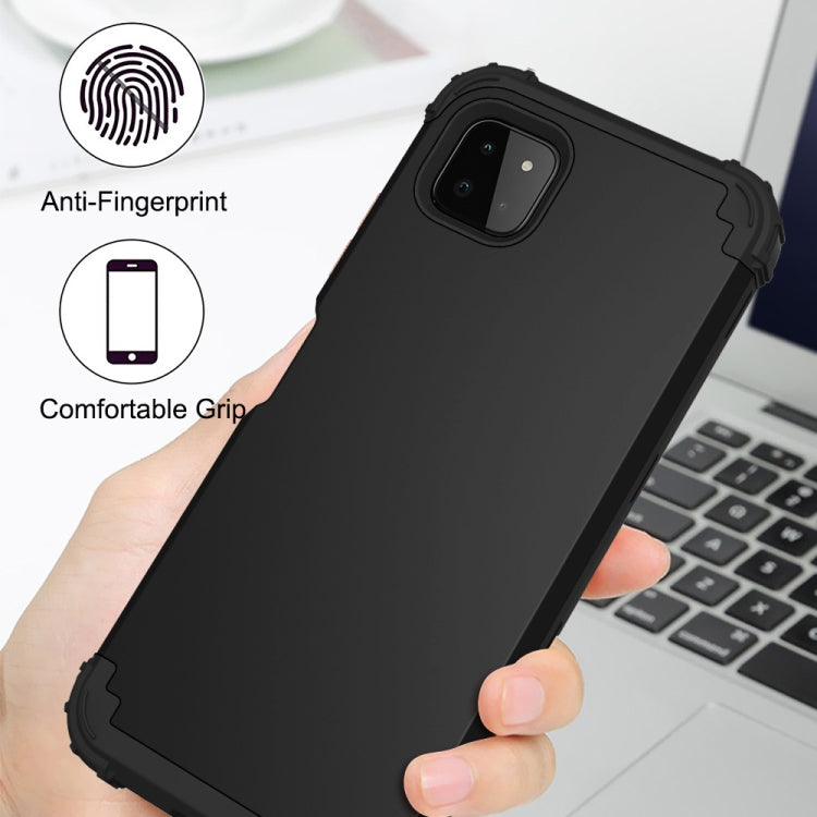 For Samsung Galaxy A22 5G 3 in 1 Shockproof PC + Silicone Protective Case