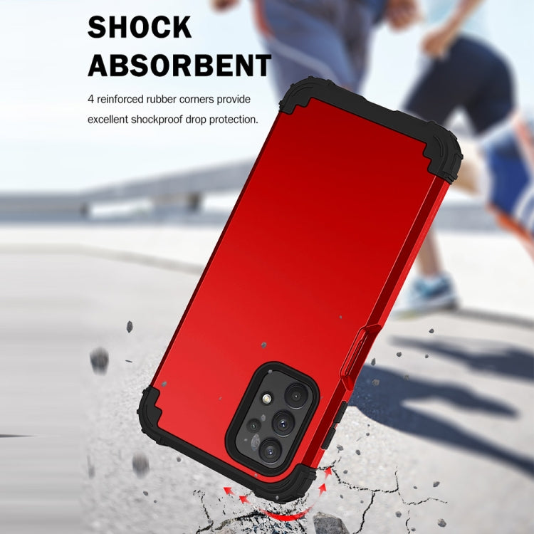 For Samsung Galaxy A32 5G / A12 5G / A13 5G 3 in 1 Shockproof PC + Silicone Protective Case