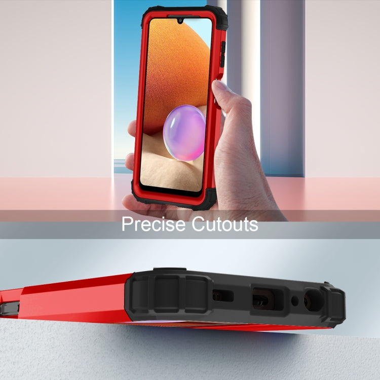 For Samsung Galaxy A32 5G / A12 5G / A13 5G 3 in 1 Shockproof PC + Silicone Protective Case