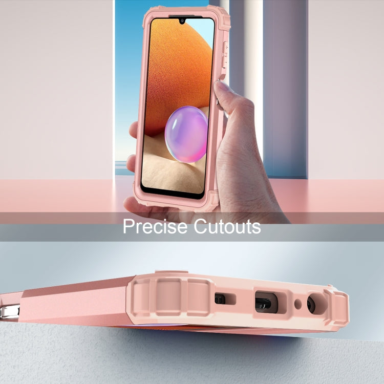 For Samsung Galaxy A32 5G / A12 5G / A13 5G 3 in 1 Shockproof PC + Silicone Protective Case