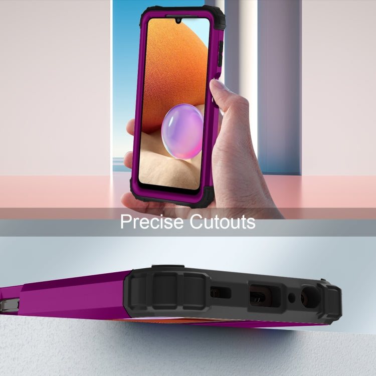 For Samsung Galaxy A32 5G / A12 5G / A13 5G 3 in 1 Shockproof PC + Silicone Protective Case