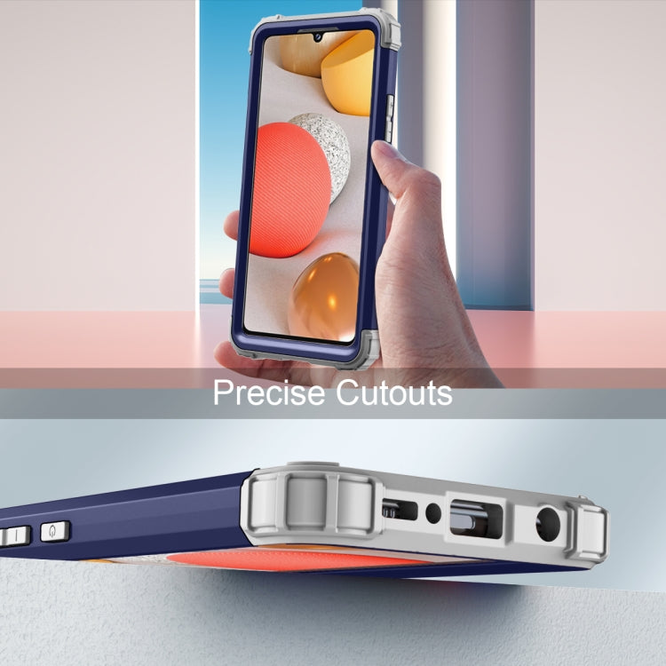 For Samsung Galaxy A42 5G 3 in 1 Shockproof PC + Silicone Protective Case