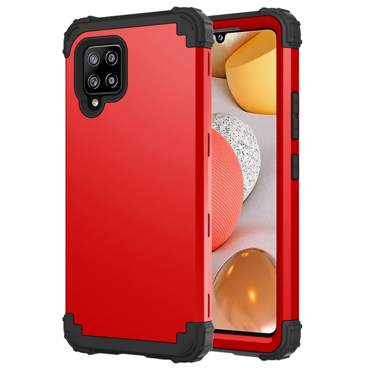 For Samsung Galaxy A42 5G 3 in 1 Shockproof PC + Silicone Protective Case