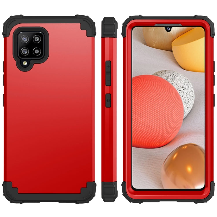 For Samsung Galaxy A42 5G 3 in 1 Shockproof PC + Silicone Protective Case