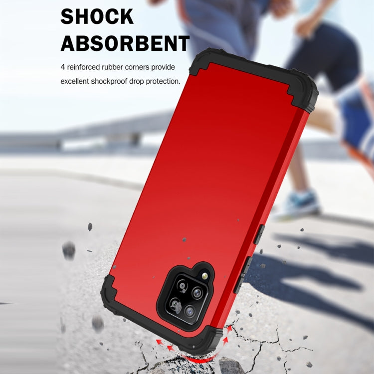For Samsung Galaxy A42 5G 3 in 1 Shockproof PC + Silicone Protective Case