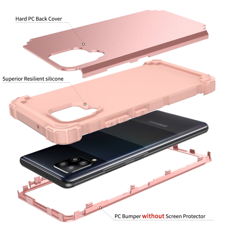 For Samsung Galaxy A42 5G 3 in 1 Shockproof PC + Silicone Protective Case
