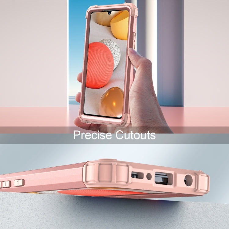 For Samsung Galaxy A42 5G 3 in 1 Shockproof PC + Silicone Protective Case
