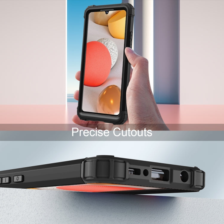 For Samsung Galaxy A42 5G 3 in 1 Shockproof PC + Silicone Protective Case