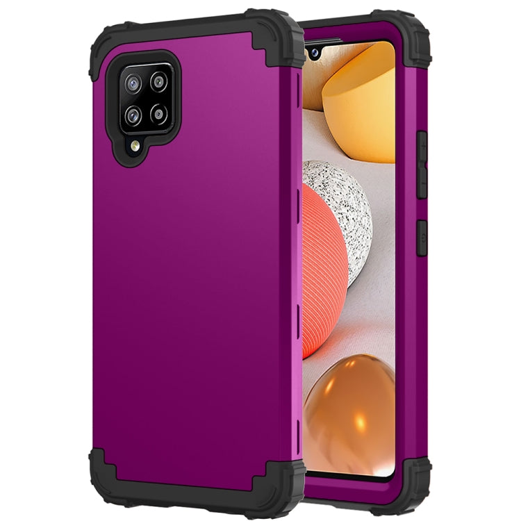 For Samsung Galaxy A42 5G 3 in 1 Shockproof PC + Silicone Protective Case