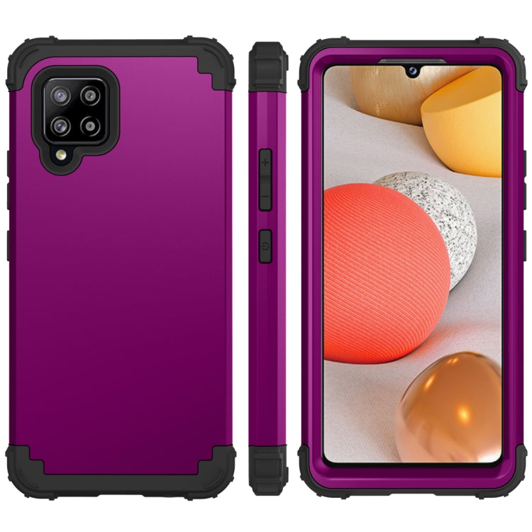 For Samsung Galaxy A42 5G 3 in 1 Shockproof PC + Silicone Protective Case