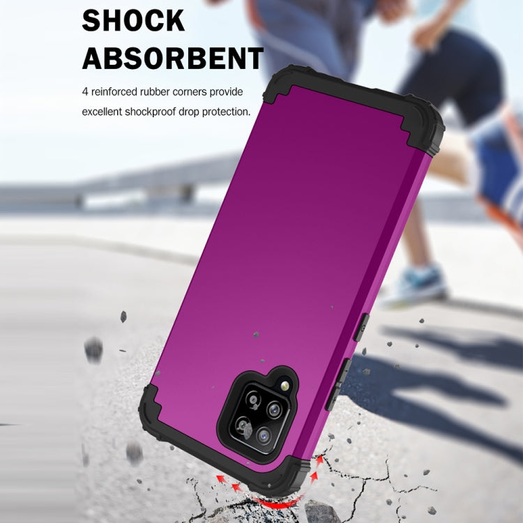 For Samsung Galaxy A42 5G 3 in 1 Shockproof PC + Silicone Protective Case
