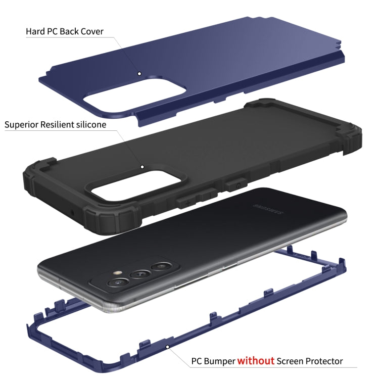 For Samsung Galaxy A82 5G 3 in 1 Shockproof PC + Silicone Protective Case