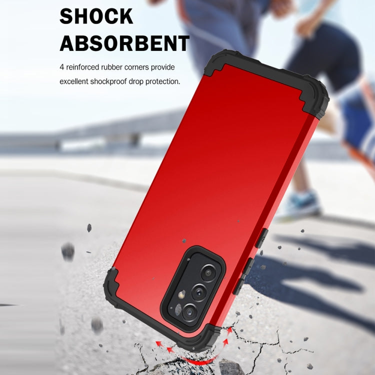 For Samsung Galaxy A82 5G 3 in 1 Shockproof PC + Silicone Protective Case