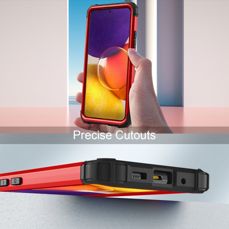 For Samsung Galaxy A82 5G 3 in 1 Shockproof PC + Silicone Protective Case