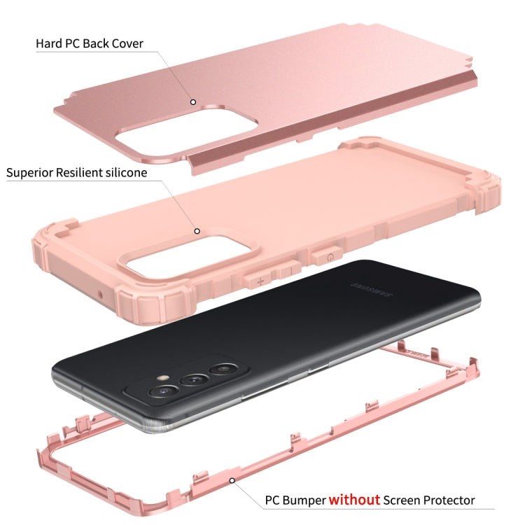 For Samsung Galaxy A82 5G 3 in 1 Shockproof PC + Silicone Protective Case