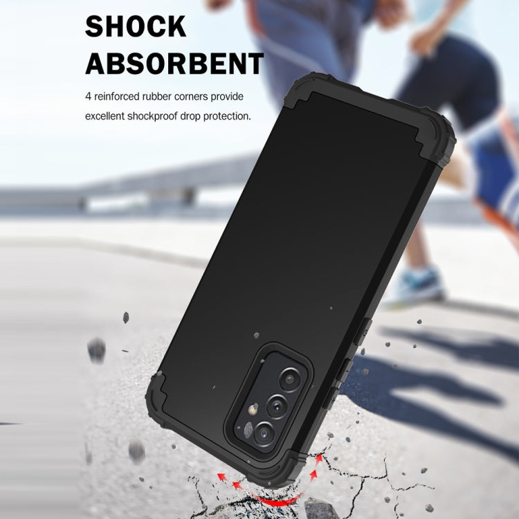 For Samsung Galaxy A82 5G 3 in 1 Shockproof PC + Silicone Protective Case
