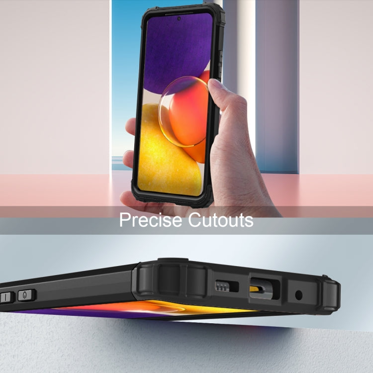 For Samsung Galaxy A82 5G 3 in 1 Shockproof PC + Silicone Protective Case