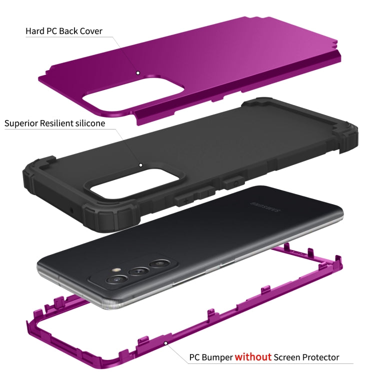For Samsung Galaxy A82 5G 3 in 1 Shockproof PC + Silicone Protective Case