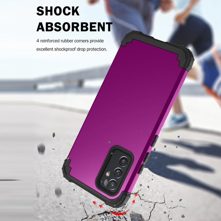 For Samsung Galaxy A82 5G 3 in 1 Shockproof PC + Silicone Protective Case