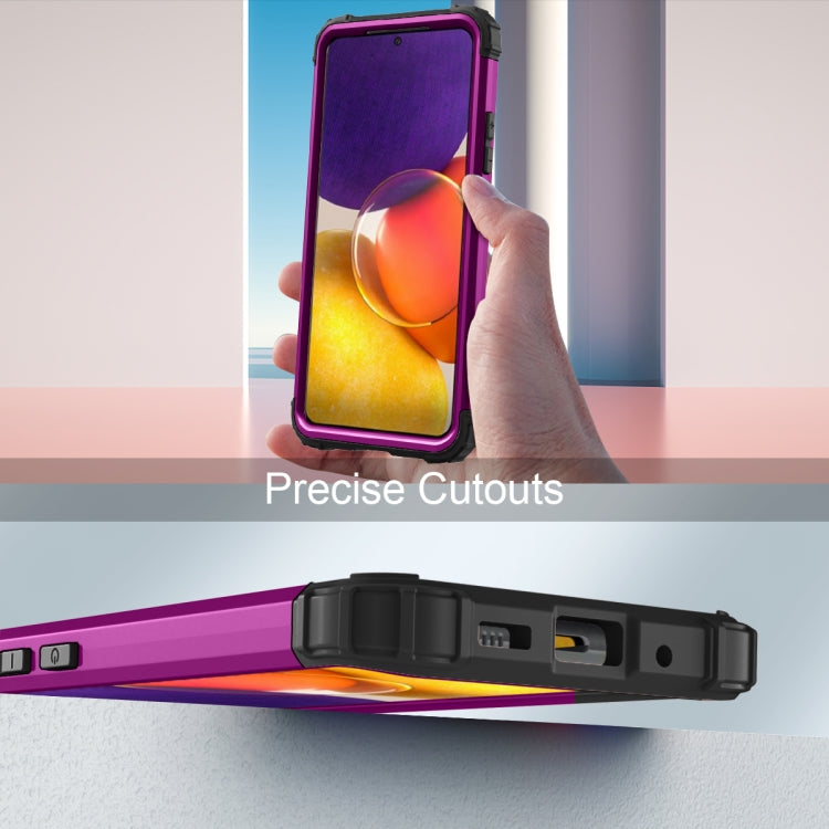 For Samsung Galaxy A82 5G 3 in 1 Shockproof PC + Silicone Protective Case