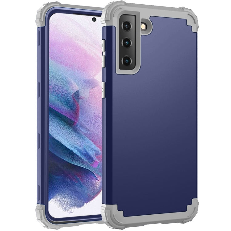 For Samsung Galaxy S21+ 5G 3 in 1 Shockproof PC + Silicone Protective Case