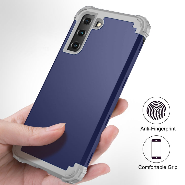 For Samsung Galaxy S21+ 5G 3 in 1 Shockproof PC + Silicone Protective Case