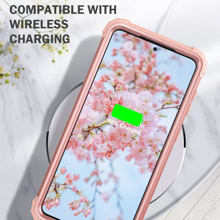 For Samsung Galaxy S21+ 5G 3 in 1 Shockproof PC + Silicone Protective Case