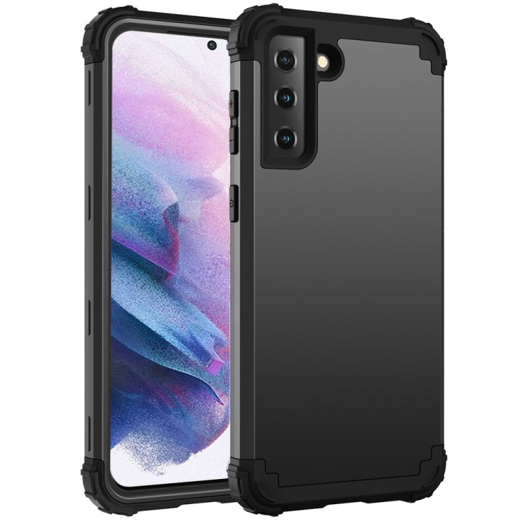 For Samsung Galaxy S21+ 5G 3 in 1 Shockproof PC + Silicone Protective Case