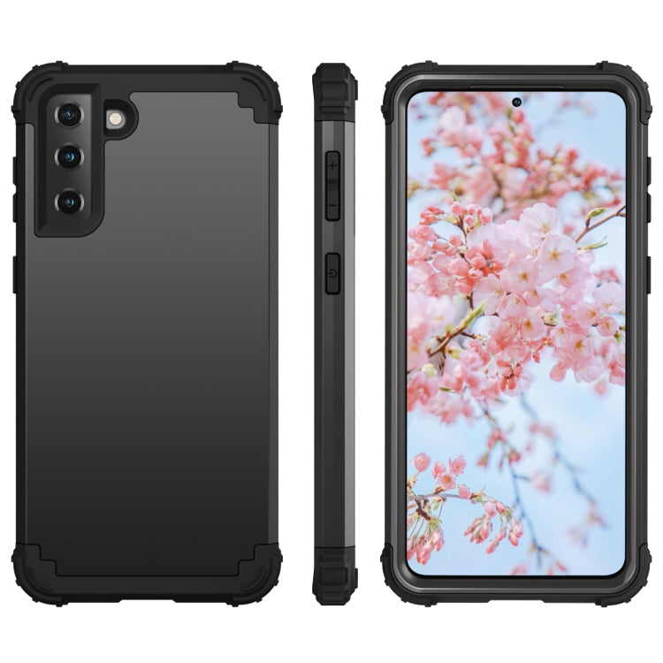 For Samsung Galaxy S21+ 5G 3 in 1 Shockproof PC + Silicone Protective Case