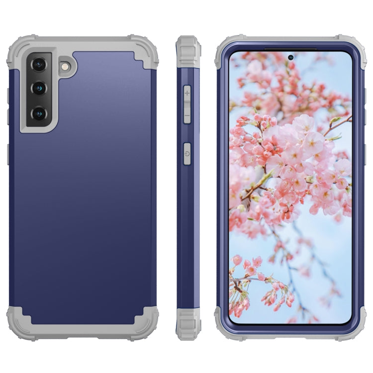 For Samsung Galaxy S21 Ultra 5G 3 in 1 Shockproof PC + Silicone Protective Case