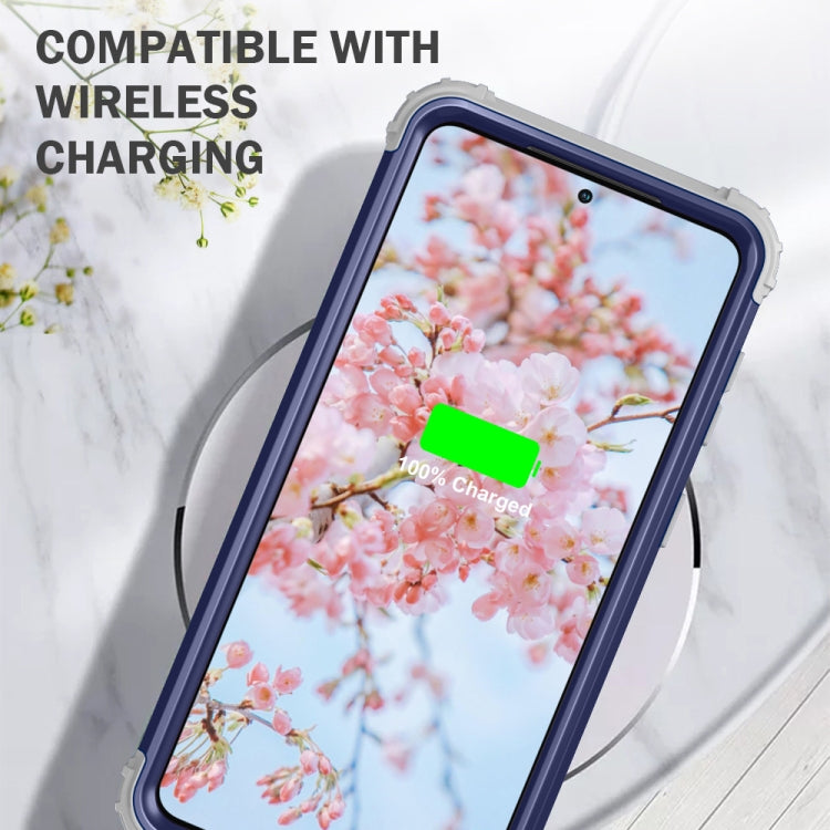 For Samsung Galaxy S21 Ultra 5G 3 in 1 Shockproof PC + Silicone Protective Case