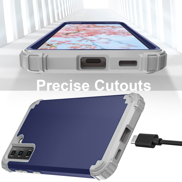 For Samsung Galaxy S21 Ultra 5G 3 in 1 Shockproof PC + Silicone Protective Case