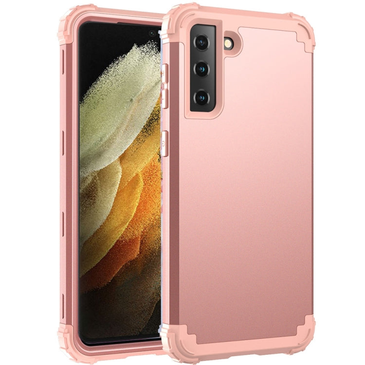For Samsung Galaxy S21 Ultra 5G 3 in 1 Shockproof PC + Silicone Protective Case