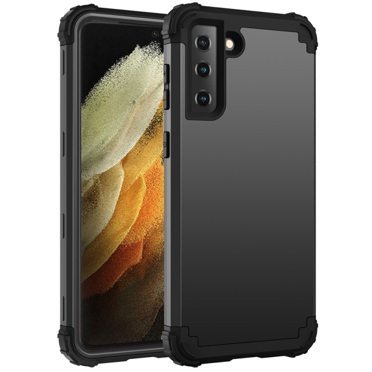 For Samsung Galaxy S21 Ultra 5G 3 in 1 Shockproof PC + Silicone Protective Case
