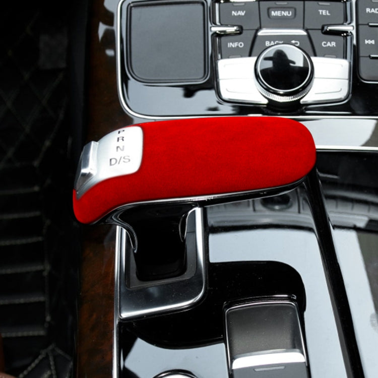 Car Suede Shift Knob Handle Cover for Audi A8(2011-2017) , Suitable for Left Driving