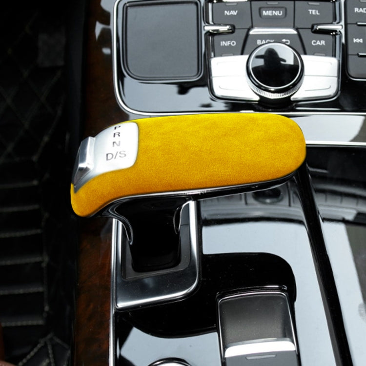 Car Suede Shift Knob Handle Cover for Audi A8(2011-2017) , Suitable for Left Driving