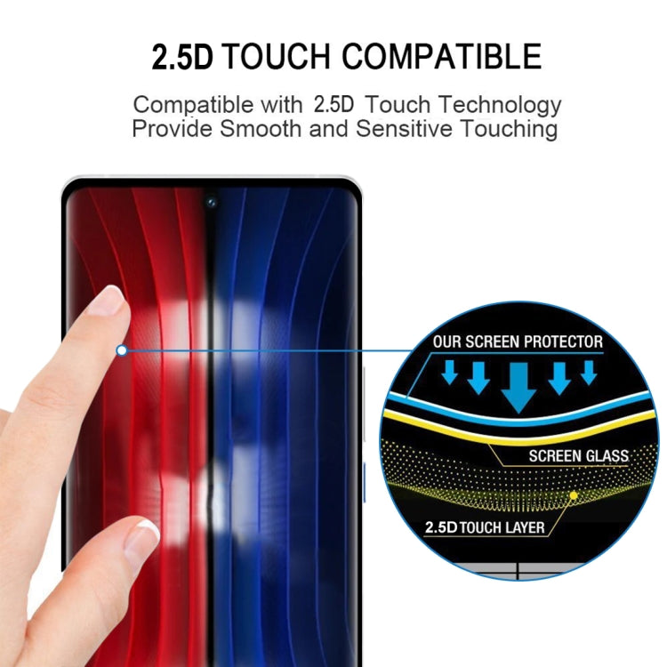 For vivo iQOO 8 Pro 3D Curved Edge Full Screen Tempered Glass Film(Black)