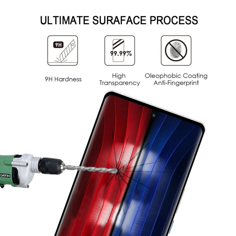 For vivo iQOO 8 Pro 3D Curved Edge Full Screen Tempered Glass Film(Black)