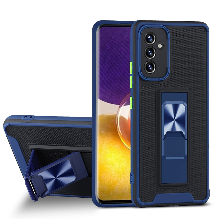 For Samsung Galaxy A82 5G Dual-color Skin Feel TPU + PC Magnetic Shockproof Case with Invisible Holder