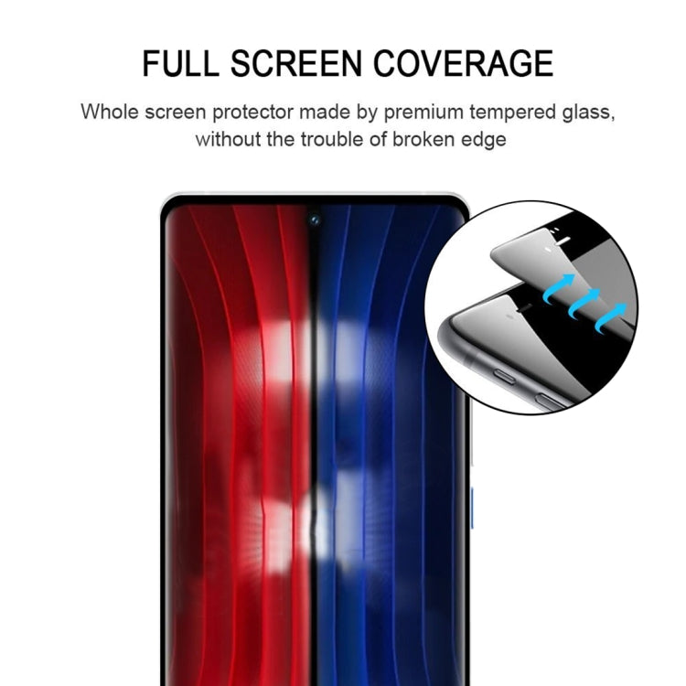 For vivo iQOO 8 Pro 25 PCS 3D Curved Edge Full Screen Tempered Glass Film(Black)