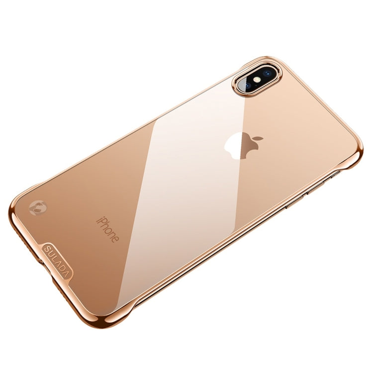For iPhone XS Max SULADA Borderless Plated PC Protective Case