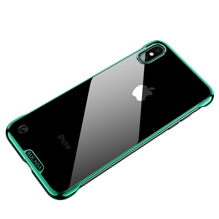For iPhone XS Max SULADA Borderless Plated PC Protective Case